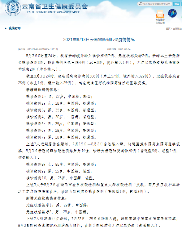 云南最新肺炎疫情确诊情况分析